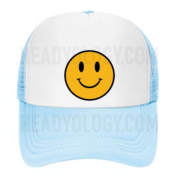 Smiley Face Emoji Baseball Hats Snapback Meshback Trucker Hats - Picture 8 of 13